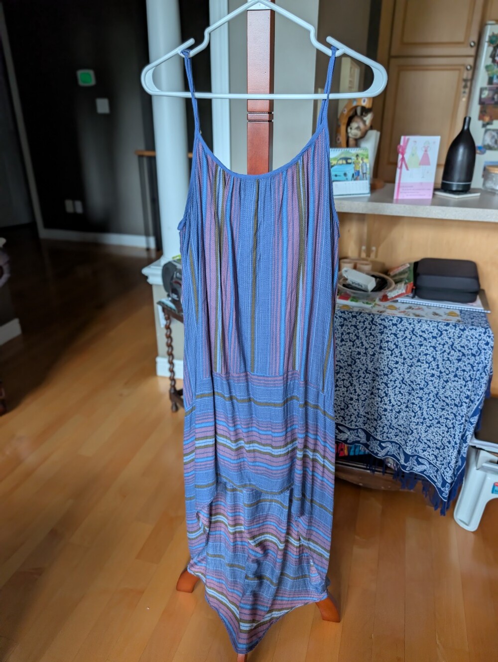 lovestitch Blue Striped Maxi Sundress